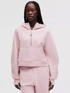 Lululemon Scuba Oversized Half-Zip Hoodie Porcelain Pink XL/XXL